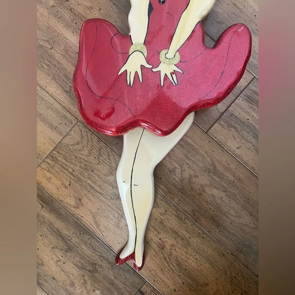 Vintage Rare Large Betty Boop Glitter Pendulum Wall Clock